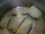 Sawi gulung kuah pedas