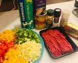Hình bước làm 1 của món Homemade Taco bò