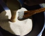 A picture of step 7 of Colourful Rava Ladoos.