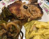 Foto del paso 9 de la receta: Costeletas de cerdo a la plancha con verduras
