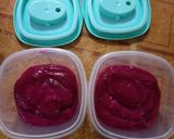 Foto langkah ke 4 dari resep Snack Pure Dragon Fruit Alpukat with biscuits MpASI6+.