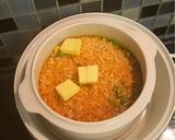 Foto langkah ke 3 dari resep MPASI butter cheese fried rice with beef, scrambled egg and frozen veggies.