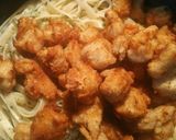 A picture of step 5 of Simple Fried Chicken Fettuccine Alfredo.