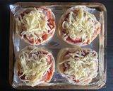 A picture of step 2 of English Muffin Pizza.