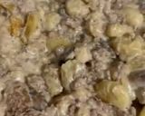 A picture of step 7 of Mushroom Swiss Burger Cassarole.