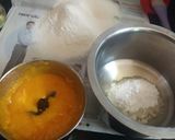 A picture of step 1 of Eggless Mango Cake.