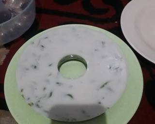 Puding cendol lumut pandan - Step 3