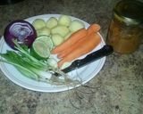 Foto del paso 1 de la receta: Tiburón en caldo de verduras🐟🍅🍋🍄🌽🍲😍😍😙😙😋😋