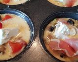 Une image de l'étape 2 de Mini quiches sans pâte aux champignons, poireau, lardons..