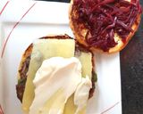A picture of step 4 of My Sweet Chilli Burger on a Brioche Bun. 😁.