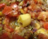 A picture of step 2 of Aaloo tomato gravy in rich coconut milk.