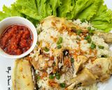 Foto langkah ke 5 dari resep Nasi Tim Ayam / tun kai fon ala bangka dan sambal hainan.