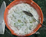 A picture of step 2 of Cucumber Peel Raita.