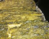 A picture of step 4 of Karela Bharta / karlyache Bharit / bitterguord bharta.
