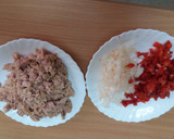 Foto del paso 1 de la receta: Empanada de atún, con huevo, verduras y aceitunas