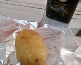 A picture of step 3 of Baked Potatoes Stuffed with Mushrooms, Chorizo, and Chipotle Cream.