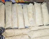 A picture of step 5 of Chicken Spring roll.