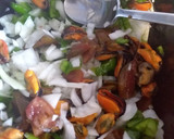 Foto del paso 8 de la receta: 🥗Ensalada de garbanzos🧆 con emperador🐟 y marisco🦐🦪
