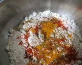 A picture of step 1 of Kothimbir Vadi.