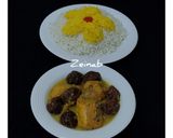 عکس مرحله 6 از دستور خورشت آلو و مرغ زعفرانی