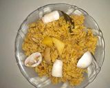 A picture of step 7 of Mushroom Biryani.
