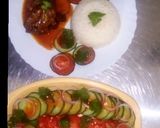 A picture of step 12 of Beef stew served with braised rice.