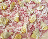 Foto del paso 9 de la receta: Pizza de alcachofas, jamón y rúcula