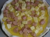Tarta de queso salchicha y huevo