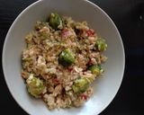 Foto del paso 4 de la receta: Arroz meloso con salmón y coles de bruselas