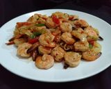 Foto langkah ke 6 dari resep Tumis Udang Paprika Wijen.