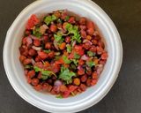 A picture of step 5 of Chana Salad.