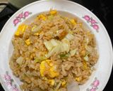 高麗菜小魚蛋炒飯的食譜步驟4照片