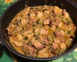 Une image de l'étape 14 de Coings, courgettes et tomates au lard fumé.