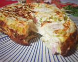 Foto del paso 4 de la receta: Tortilla de calabacín con jamón y mozzarella