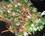 A picture of step 3 of Burnt garlic veg fried rice.