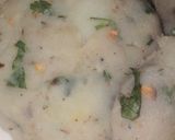 A picture of step 8 of Capsicum and chicken pulao with potato kabab platter.