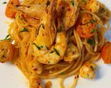 Foto langkah ke 5 dari resep Spaghetti aglio e olio with shrimp.