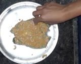 A picture of step 4 of Alu vadi.