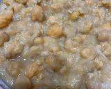 A picture of step 4 of Lebanese Balila (chickpeas with garlic and olive oil) - under 30 minutes.