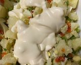A picture of step 6 of Thabi’s potatoes salad.