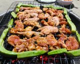 Hình bước làm 1 của món Vú heo nướng
