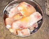 A picture of step 2 of Lahori fish fry.