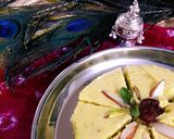 A picture of step 1 of Thandai Bhapa Doi (without Condensed Milk).
