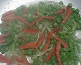 A picture of step 3 of Fried Vegetables palao.