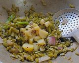 A picture of step 4 of Gavarachi Bhaji(Cluster beans Bhaji).