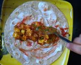 A picture of step 4 of Paneer Frankie.