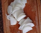 A picture of step 1 of Onion Soup.