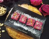 A picture of step 6 of Red Dragon Fruit Coconut Burfi.
