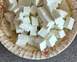 A picture of step 3 of Paneer Kolhapuri masala.