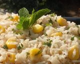 A picture of step 3 of Corn rice.
